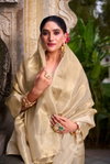 Sahuri Gold Tissue With Zari Weaving Work Saree Wholesale Market In Surat With Price